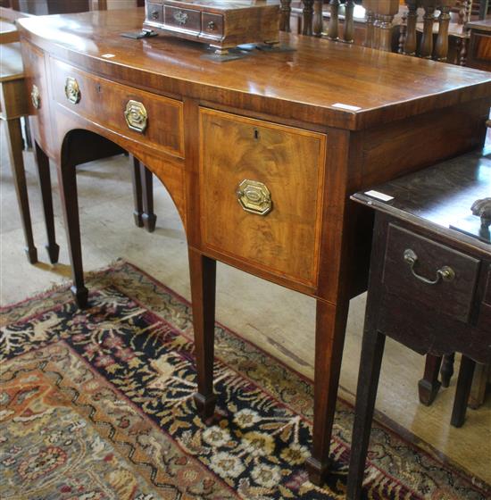 George III satinwood bonded mahogany bow sideboard(-)